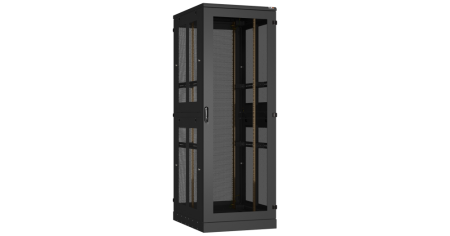 Напольный шкаф Classic 19",47U,стекл.дверь,перф.двухур.стенки,перф.зад.дверь,600х2280х1000,RAL9005-0