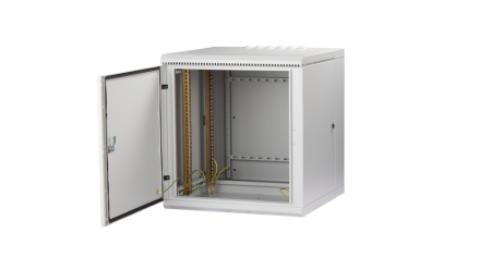 Настенный двухсекционный шкаф TLK 19", 18U, металл.дверь, промышленный, 600х904х600, IP55, RAL 7035-2