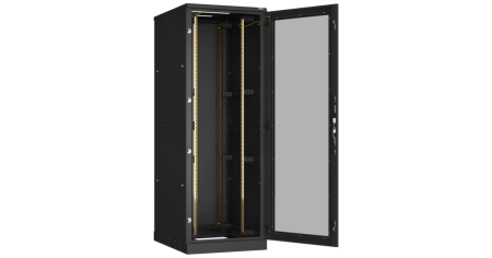 Напольный шкаф Classic 19",47U,стекл.дверь,двухур.металл.стенки,мет.задн.дверь,800х2280х800,RAL9005-1