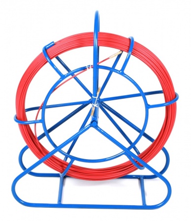 Устройство протяжки кабеля мини УЗК в металл.кассете с держателем на ножке,50м (D.стеклопрутка 6 мм)-0