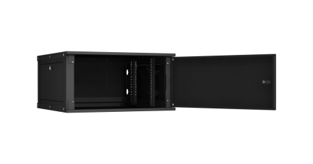 Настенный разборный шкаф Lite 19",6U,металл.дверь,600х303х600мм,2 пары монтажных направл,RAL 9004-2