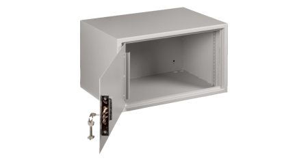 Шкаф настенный антивандальный с дверью на петлях, 7U, Ш520хВ320хГ400мм-1