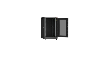 Напольный шкаф PRACTICAL, 19", 18U, стеклянная дверь, Ш600хВ943хГ600мм, в разобранном виде, черный-2