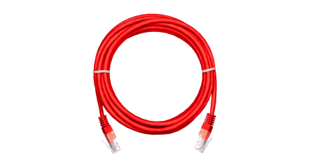Коммутационный шнур NETLAN U/UTP 4 пары, Кат.5е, PVC нг(B), красный, 10м.-0