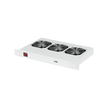 Вентиляторная полка TLK, 19", 1U, 3 вентилятора, Г260мм, без шнура питания, RAL7035-0