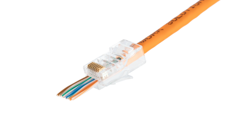 Коннектор RJ45 NIKOMAX, Кат.5e, неэкранированный, сквозной, круглый ввод-1