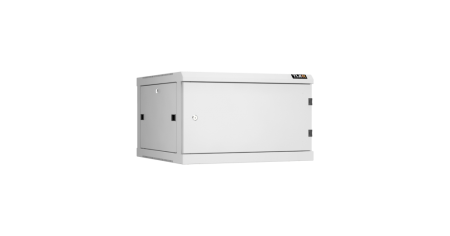 Настенный разборный шкаф Classic 19",6U,металл.дверь,600х370х600мм,2 пары монтажных направл,RAL 7035-0