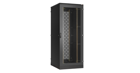 Напольный шкаф PRACTICAL, 19", 42U, перфорированные двери, Ш800хВ2010хГ1000мм, разобранный, черный-0