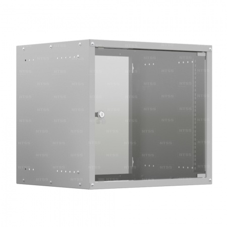 19'' Настенный шкаф NTSS LIME 18U 550×450×900 мм, металлическая дверь, стенки не съемные, RAL 7035-0