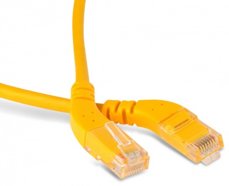 Патч-корд U/UTP угловой, левый 45°-левый 45°, Cat.5e (100% Fluke Component Tested), LSZH, 5м, желтый-0