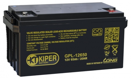 Аккумуляторная батарея Kiper GPL-12650 12V/65Ah-0