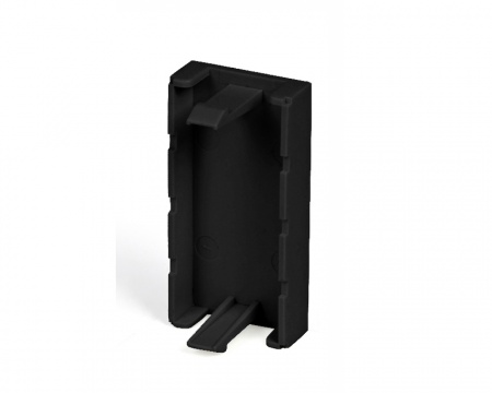 Вставка 45x22,5 (аналог Mosaic) для 1 модуля формата Keystone Jack, со шторкой, черная-2