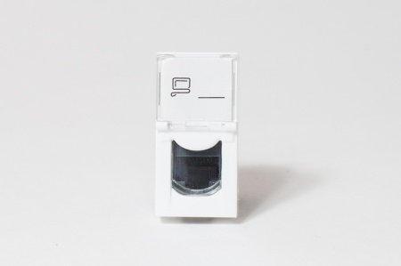 Розетка информационная UTP 1хRJ45 22,5х45 cat5e SPL 200006-2