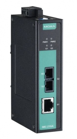 Промышленный медиаконвертер MOXA IMC-21GA-LX-SC-2
