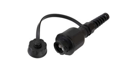 Индустриальный модуль-розетка NIKOMAX, Кат.6, RJ45/8P8C, неэкранир., IP67, с защитной крышкой, чер.-0