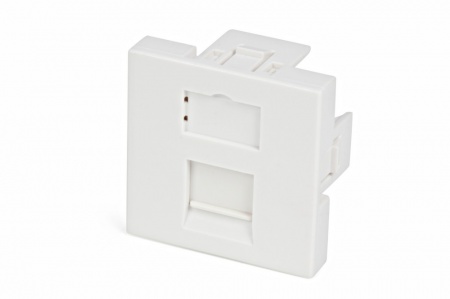 Вставка 45x45 (аналог Mosaic) для 1 модуля формата Keystone Jack, со шторкой-2