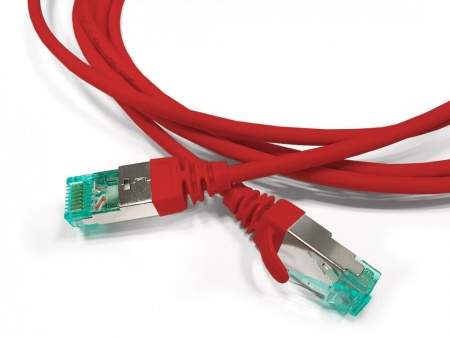 Патч-корд S/FTP, экранированный, Cat.6a (100% Fluke Component Tested), 30AWG, LSZH, 1 м, красный-0
