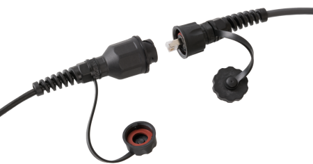 Индустриальный модуль-розетка NIKOMAX, Кат.6, RJ45/8P8C, IP67, с защитной крышкой, чер.-1