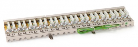 Патч-панель высокой плотности 19", 1U, 48 портов RJ-45, полный экран, категория 6A, Dual IDC-3