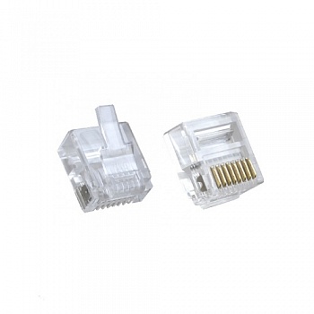 Коннектор RJ45 (8p8c) cat.5e, короткий, нож с 2-мя зубцами, 100шт, NETKO Optima