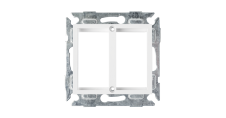 Адаптерная панель NIKOMAX c формата Valena на 2 вставки формата Mosaic 22,5x45мм,с подрамником,белая-0
