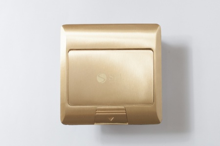 Люк на 2 поста (45х45), латунь, с металлической коробкой, IP44 SPL 300003-1