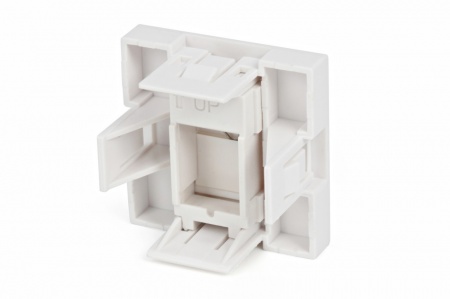 Вставка 45x45 (аналог Mosaic) для 1 модуля формата Keystone Jack, со шторкой-1