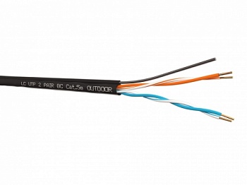 Кабель LC UTP2 cat.5е, одножильный, 305м, Cu, для наружных работ