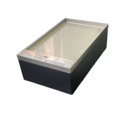 Люк на 10 постов (45х45) вертикально, нержавеющая сталь, в уровень пола, с коробкой, IP40 SPL 300028-0