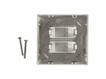 T1.2 - Рамка для внутренней розетки 80х80мм (французский тип) со вставкой под 2 модуля-1