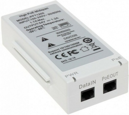 Инжектор PoE Dahua DH-PFT1200-0