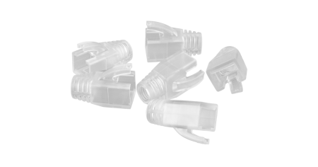 Защитный колпачок NIKOMAX для коннекторов RJ45, под кабели 7,5мм, с защитой защелки, прозрачный-1