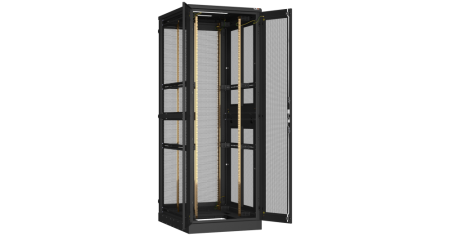 Напольный шкаф Classic 19",47U,перф.двухстворч.двери,перф.двухуровнев.стенки,600х2280х1000,RAL9005-1