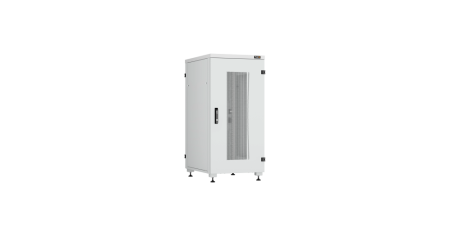 Напольный шкаф Lite 19",24U,перфор. дверь,цельнометаллич.стенки и задняя дверь,600х1241х800,RAL7035-0