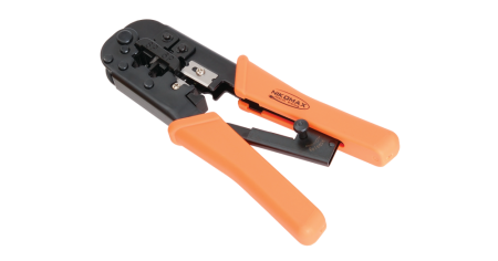 Инструмент NIKOMAX обжимной, 2 гнезда (RJ45/8P8C, RJ12/6P6C, RJ11/6P4C)-0