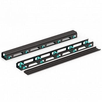 Вертикальный кабельный организатор DANNMAN CO-37U-VC-RAL9005 с крышкой, 37U, черный