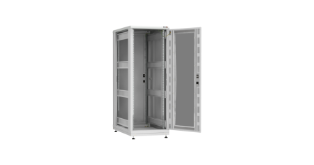 Напольный шкаф PRACTICAL, 19", 33U, стеклянная дверь, Ш600хВ1610хГ600мм, в разобранном виде, серый-1