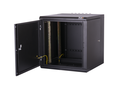 Настенный двухсекционный шкаф TLK 19", 18U, металл.дверь, промышленный, 600х904х600, IP55, RAL 9004-2