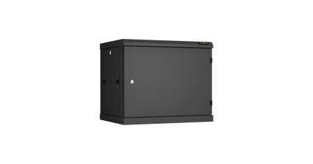 Настенный разборный шкаф Classic 19",9U,металл.дверь,600х503х450мм,2 пары монтажных направл,RAL 9004-0