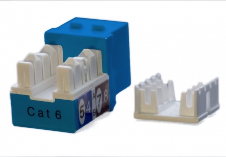 Вставка Keystone Jack RJ-45(8P8C), категория 6, синяя-0