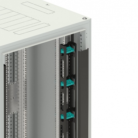 Вертикальный кабельный организатор DANNMAN CO-47U-VC-RAL7035 с крышкой, 47U, серый-2
