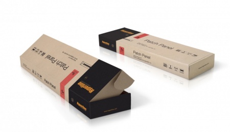 Патч-панель 19", 1U, 24 порта RJ-45 полн. экран., категория 5e, Dual IDC, ROHS, цвет черный-1