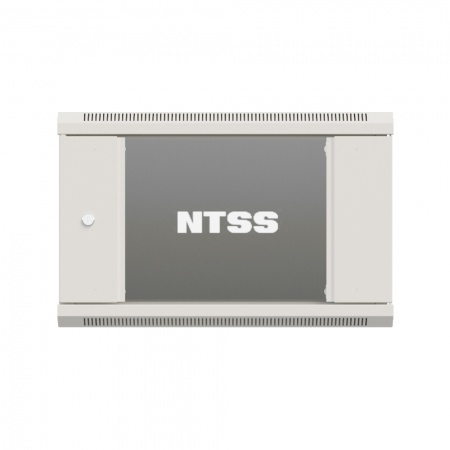 19" настенный шкаф "ПРЕМИУМ" 12U 600х450мм, передняя дверь стекло, задняя дверь металл, RAL 7035-4