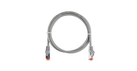 Коммутационный шнур NIKOMAX S/FTP 4 пары, Кат.6a, LSZH нг(А)-HFLTx, светло-серый, 0,5м, Essential-0