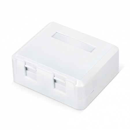 Корпус настенной розетки для установки 2-х вставок типа Keystone Jack, цвет белый-0