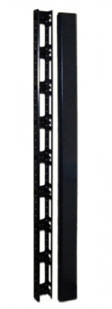 Вертикальный кабельный органайзер 47U, NTSS ПРЕМИУМ с крышкой, ширина 100 мм, RAL 9005-0