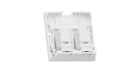 Настенная розетка NIKOMAX, 2 порта, Кат.5e, неэкранированная, со шторками, белая-1