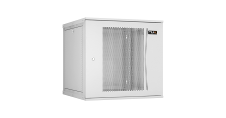 Настенный разборный шкаф Lite 19",12U,перфор.дверь,600х569х600мм,2 пары монтажных направл,RAL 7035-0