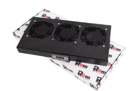 Модуль вентиляторный 19" 3 вентилятора, контроллер, RAL 9005-0