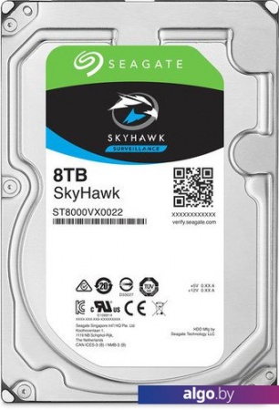 Жесткий диск SEAGATE ST8000VX009, 8TB, Skyhawk для видеонаблюдения-1
